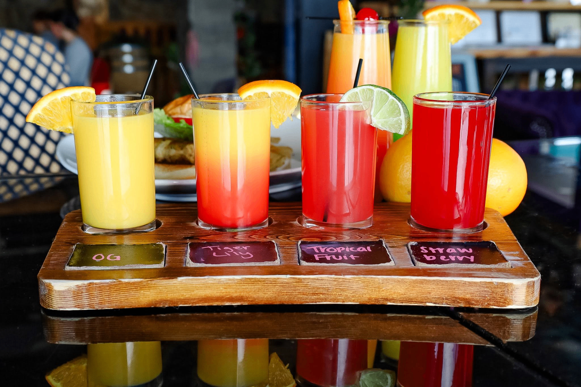 Mimosa Flight at Mad Hatter Cafe — Downtown Salisbury MD